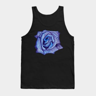 Blue watercolor rose Tank Top